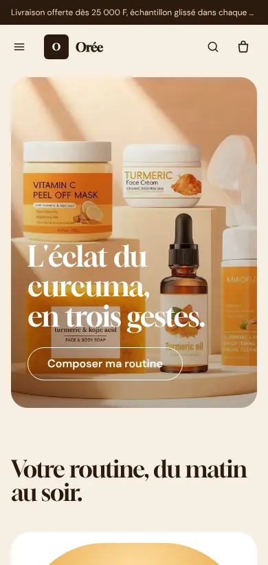Le thème Ambra sur téléphone