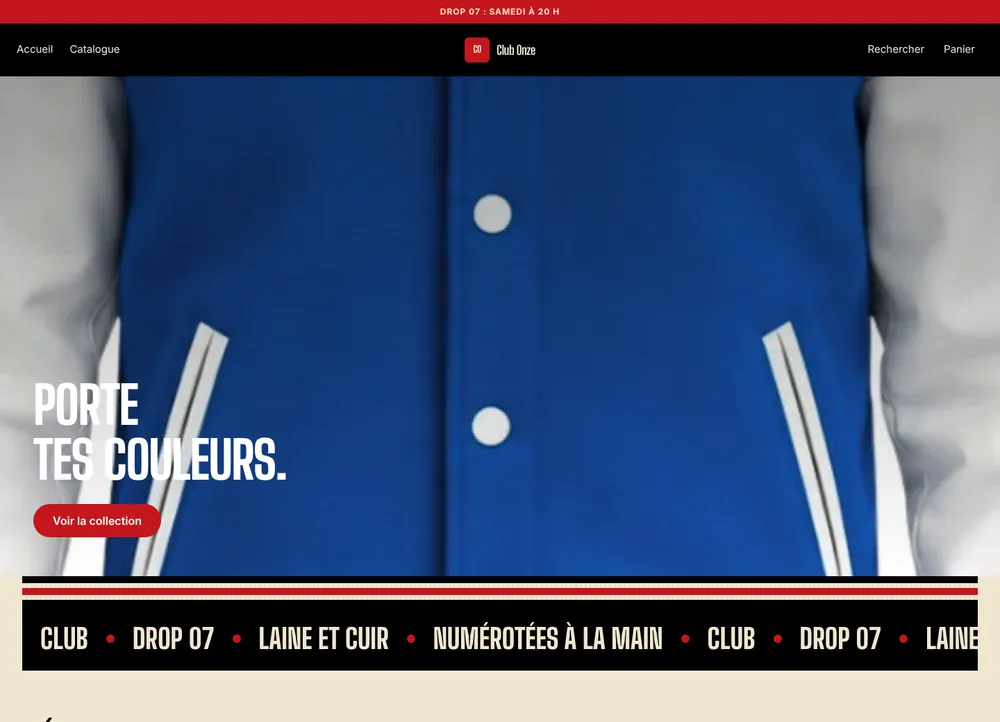 Page d'accueil du thème Volt sur ordinateur